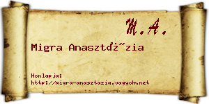 Migra Anasztázia névjegykártya